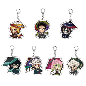 Demon Slayer Móc khóa Acrylic nhiều lớp Quà tặng mặt dây chuyền Anime