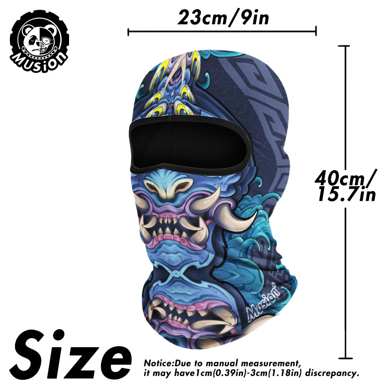 Musion Original Devil Yaksha Balaclava Đi xe đạp Full Face Mask Skull Chống nắng Xe đạp Balaclava Chống bụi Rider Mũ đội đầu cho cưỡi ngựa ngoài trời