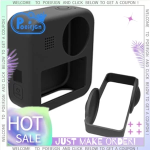 Vỏ bảo vệ silicon cho máy ảnh thể thao GoPro MAX 360 Bộ phận ống kính vòm bảo vệ chuyên nghiệp (Đen)