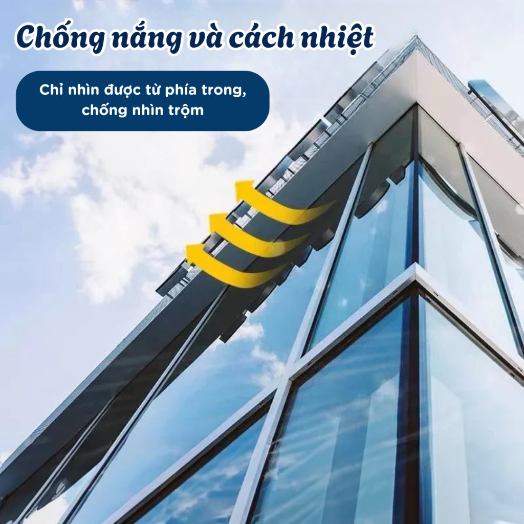 Phim Dán Kính Chống Nắng Cách Nhiệt Phản Quang, Decal Dán Kính Chống Tia UV, Chống Nhìn Trộm DInohome