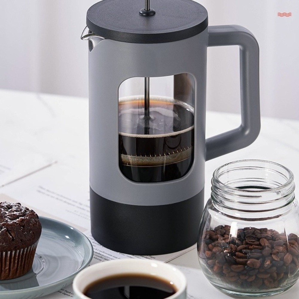 Máy pha cà phê trà ép kiểu Pháp SNUGHOUSE 600ml, chịu nhiệt, đa chức năng, chống rỉ sét, di động