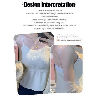 『 Brelira 』 Stretch Slim Fit Áo hai dây nữ tích hợp Áo ngực lưng đẹp mặc bên trong Liền mạch chống trượt thoáng khí ​Áo bình xăng 40-80kg