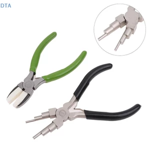 Kìm mũi phẳng màu xanh lá cây Kìm mũi tròn 6 trong 1 màu đen để gói dây Trang sức Làm vòng lặp Kìm chéo PO