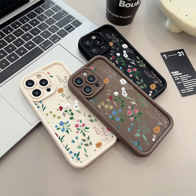 Ốp Lưng Hoa Và Cây Cho Google Pixel 9 8 7 Pro 5G Pixel 7A 8A 9 Pro XL Ốp Lưng Silicon Mềm Bảo Vệ Camera Matte Chống Sốc In Thời Trang