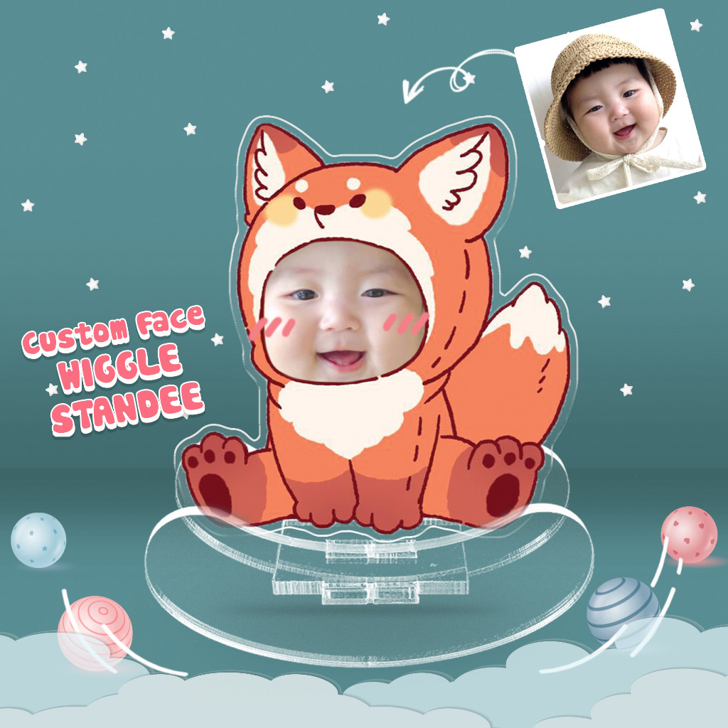 Standee lắc lư ghép mặt cho bé in theo yêu cầu linh thú chibi đáng yêu- SanGo