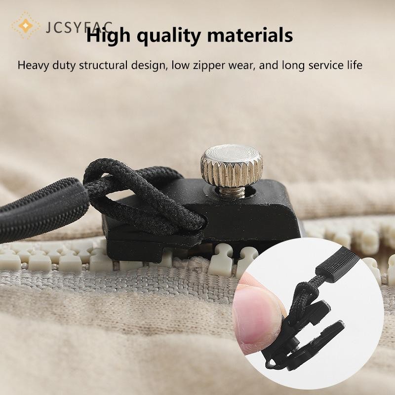 JCSYFAC 6 Cái Đa Năng Dây Kéo Sửa Chữa Bộ Thay Thế Sửa Chữa Dây Kéo Trượt Răng Cứu Hộ Vít Dây Kéo Mới