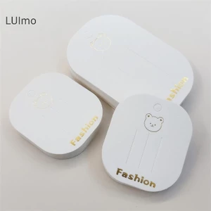 Luimo 50 Chiếc Gấu Nhỏ Nơ Hiển Thị Thẻ Bao Bảng Giá Đỡ Cho DIY Trẻ Em Phụ Kiện Tóc Phụ Kiện Kinh Doanh SBS