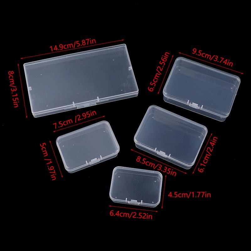 XOITU Chống Bụi Mạnh Mẽ Trang Sức Hộp Đựng Hộp Nhựa Hộp Hình Chữ Nhật Hộp Mờ Hộp Đóng Gói Hộp Bảo Quản VN