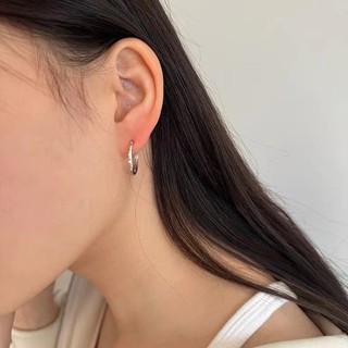 Bông Tai Bạc Starburst Vòng Bông Tai Nữ Chống Dị Ứng Vòng Tròn Lớn Vòng Bông Tai Phong Cách Hàn Quốc Sang Trọng Đơn Giản Bông Tai