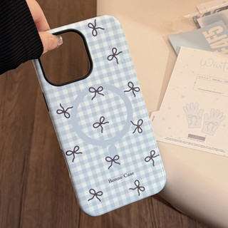 [Sheren] Vỏ điện thoại giá đỡ nơ kẻ sọc Thích hợp cho i17 16 15 14 13 12 11 pro max Vỏ bảo vệ chống sốc