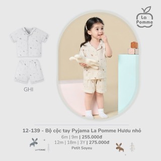 La Pomme SS25 Bộ cộc tay Pyjama La Pomme Hươu nhỏ 6m-5y T6.0