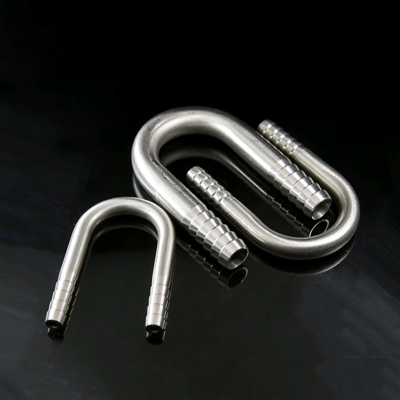 1 Máy Tính 6 / 8 / 10 / 12 / 16 / 20 / 25mm Ống Barb 304 Thép Không Gỉ Hình Chữ U Khuỷu Tay Ống Ống Lắp Nước Khí Dầu Bể Cá