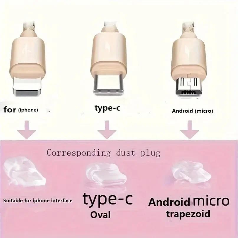 Mặt dây chuyền cắm bụi điện thoại cho iPhone Samsung Xiaomi Type-C / iOS / Micro USB Giao diện cắm bụi đa năng Gấu nhỏ dễ thương