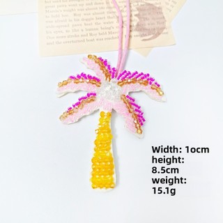 HOBBYIN Miếng dán HOBBYIN, Móc khóa cây dừa DIY, Tinh thể sao biển Sequin Handmade đính miếng vá túi quà tặng mặt dây chuyền