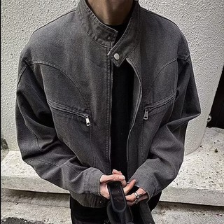 Áo khoác denim nam Gksss thời trang kiểu Mỹ cổ điển dáng rộng giản dị hợp thời trang áo khoác phong cách trung tính