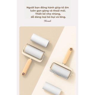 Cây lăn bụi quần áo có nắp BUNA lõi 10 cm làm sạch quần áo, ga giường, bộ lõi lăn dự phòng