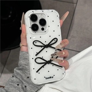 Ốp Điện Thoại Ins3D Nơ Màu Kẹo Sóng Điểm Ốp Lưng Điện Thoại iPhone 16Promax 16Pro 13 14 15 Promax 12 Chống Sốc Ngọt Ngào Nữ Tính Mềm Silicon Di Động