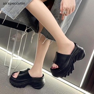 Airspecutin Mùa Hè 2025 Giày Nữ Đế Dày Mới Phù Hợp Với Tăng Cường Chiều Cao Chống Trơn Trượt Dép Đi Trong Nhà EN