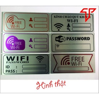 Biển WIFI cho khách sạn, BẢNG wifi quán ăn, wifi nhà hàng, cà phê, cực đẹp dán tường có keo 2 mặt