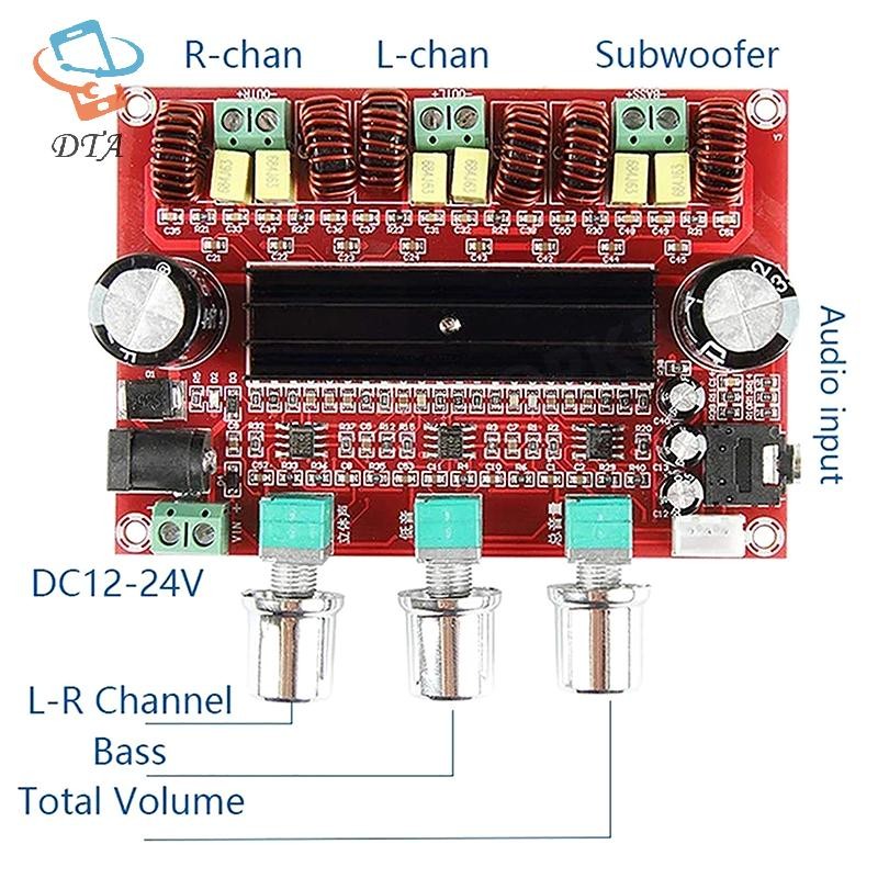 [DTA] TPA3116D2 Channel 2.1 Mô-đun bảng khuếch đại công suất loa siêu trầm kỹ thuật số XH-M139 12V - 24V 2 * 50W + 100W Bảng khuếch đại HiFi VN