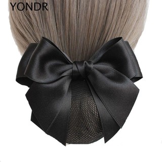 YONDR Hàn Quốc Bun Snood Vintage Nơ Y Tá Kẹp Tóc Khách Sạn Nữ Hairgrips Bao Lưới