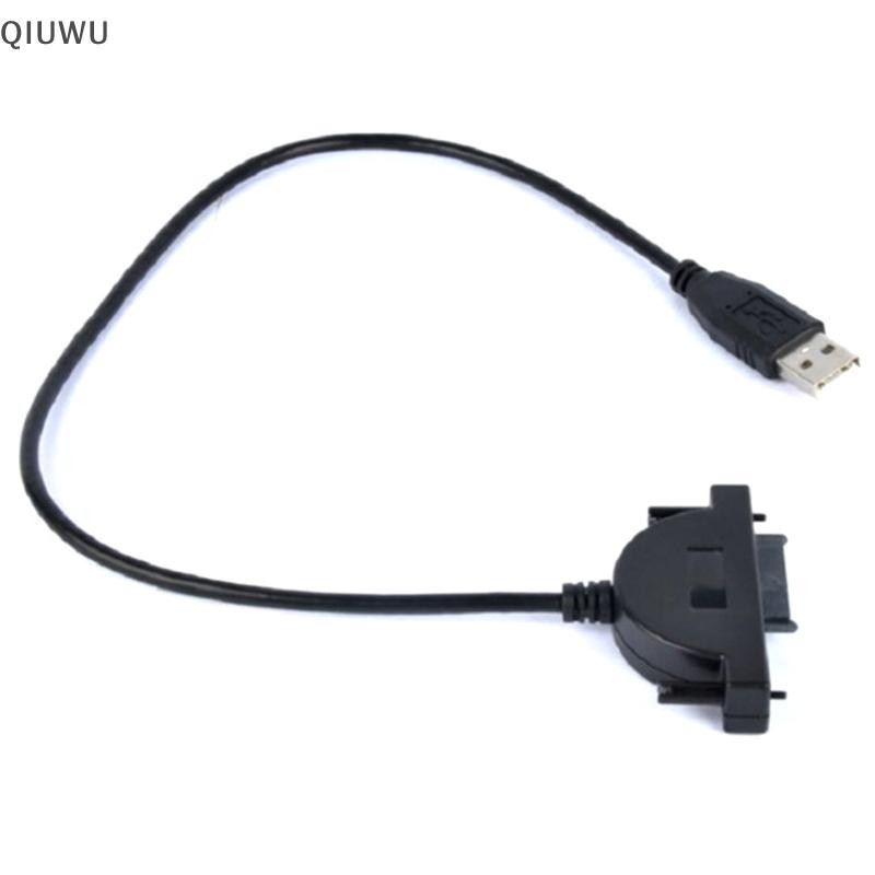 Qiuwu USB 2.0 Cáp SATA CD / DVD-ROM Cáp điều khiển quang Cáp chuyển đổi cho máy tính xách tay PC.