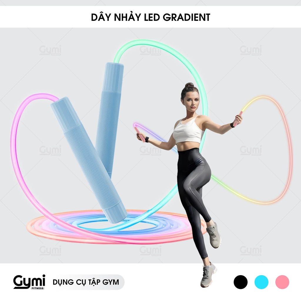 Dây Nhảy PU Phát Sáng Hiệu Ứng Chuyển Màu - LED Jump Rope - DN08
