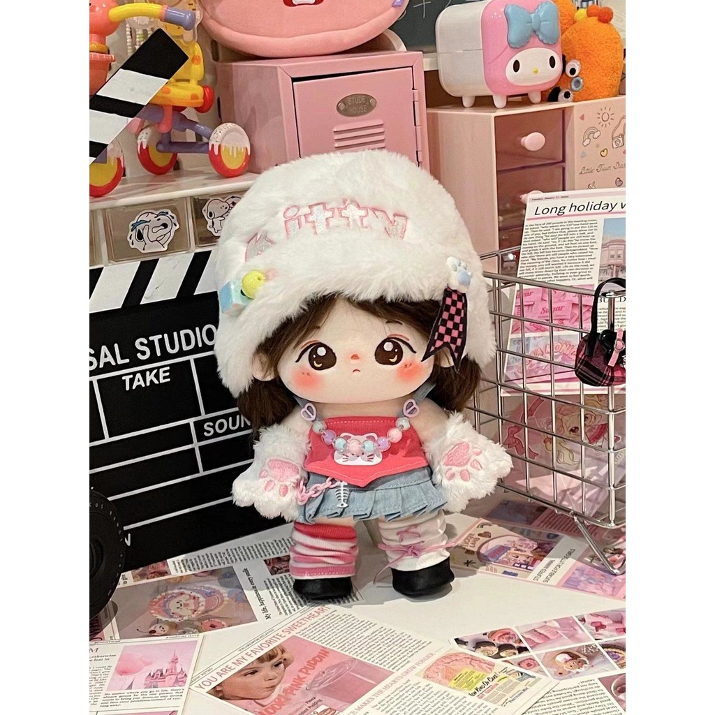 20cm Cotton Búp Bê Nóng Bé Gái Phù Hợp Với Quần Áo Bé Gái Búp Bê Dễ Thương Quần Áo Búp Bê Trang Điểm Thuộc Tính