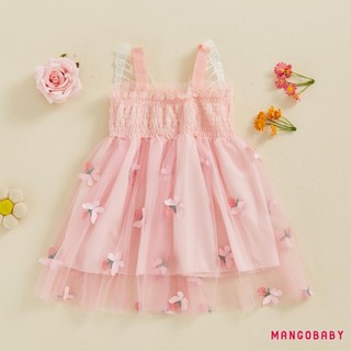 MG-Baby Kids Girl 's Slip Dress Hoa không tay Váy chữ A mùa hè Váy tuyn Váy công chúa