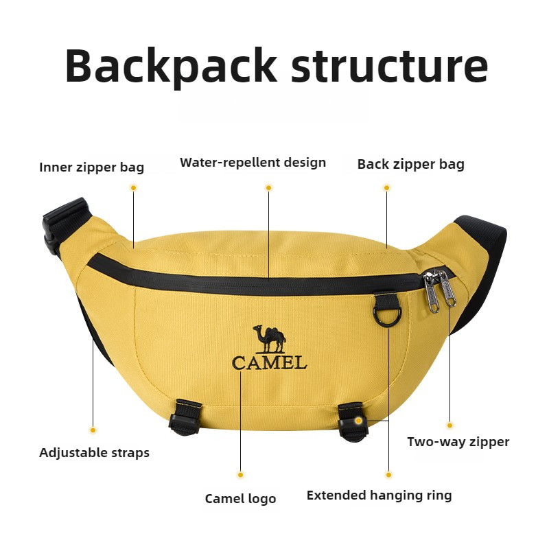 Ảnh Túi đeo thắt lưng thể thao ngoài trời CAMEL CROWN Nam và Nữ Túi đeo chéo thể dục 1
