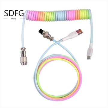 Bàn phím SDFG Cáp cuộn dây Phụ kiện bàn phím máy tính để bàn Bàn phím chơi game Sợi bện 3 mét Dây bàn phím cơ