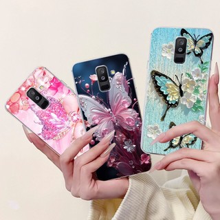 Dành Cho Samsung Galaxy A6 Plus A6 + 2018 Ốp Lưng SM-A605F Vỏ Silicon Thời Trang Bướm Mềm Cho Samsung A6 2018 A6Plus Ốp Lưng