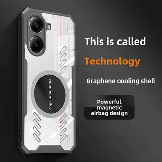 Ốp lưng trong suốt tản nhiệt cho Xiaomi POCO POCO X7 X6 X5 X4 X3 Pro X6 Neo X4 X3 GT X2 NFC 4G Magsafe Vỏ xe từ tính