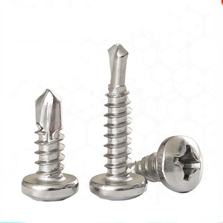 ((LXY) Vít tự khoan pake đầu tròn inox 410 M3.5 / M3.9 / M4.2 / M4.8 / M5.5 / M6.3 * L13-75mm (RM-VN-1)