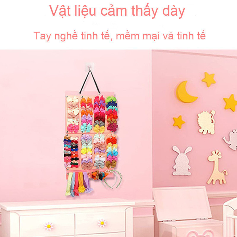 Giá treo sắp xếp kẹp tóc,Kẹp Tóc Gắn Tường,cài tóc , phụ kiện , mắt kín,Trang Trí Phòng Bé Gái