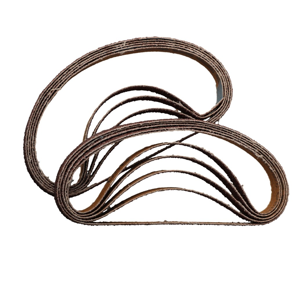 Bộ 10 Dây Đai Chà Nhám Chất Lượng Cao 330x10mm 80# Dụng Cụ Mài Đánh Bóng Hoàn Hảo Cho Máy Mài