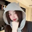 Khăn trùm đầu sừng quỷ nhỏ FUJIZOU, Mũ dây đeo mũ chống nắng phong cách Hàn Quốc, Phụ kiện trang phục Nhanh khô Mũ chống nắng màu trơn Mũ beanie ngoài trời