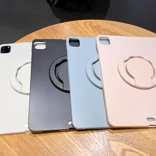 Ốp điện thoại TPU mềm bằng silicon cho iPad Mini A17 Pro 8.3 "Mini 2024 Mini7 6 Air 5 4 3 2 1 10th 10.9 10.2 9th 8th 7th 9.7 6th 5th Pro 11 Giá đỡ xoay Vỏ máy tính bảng chống rơi