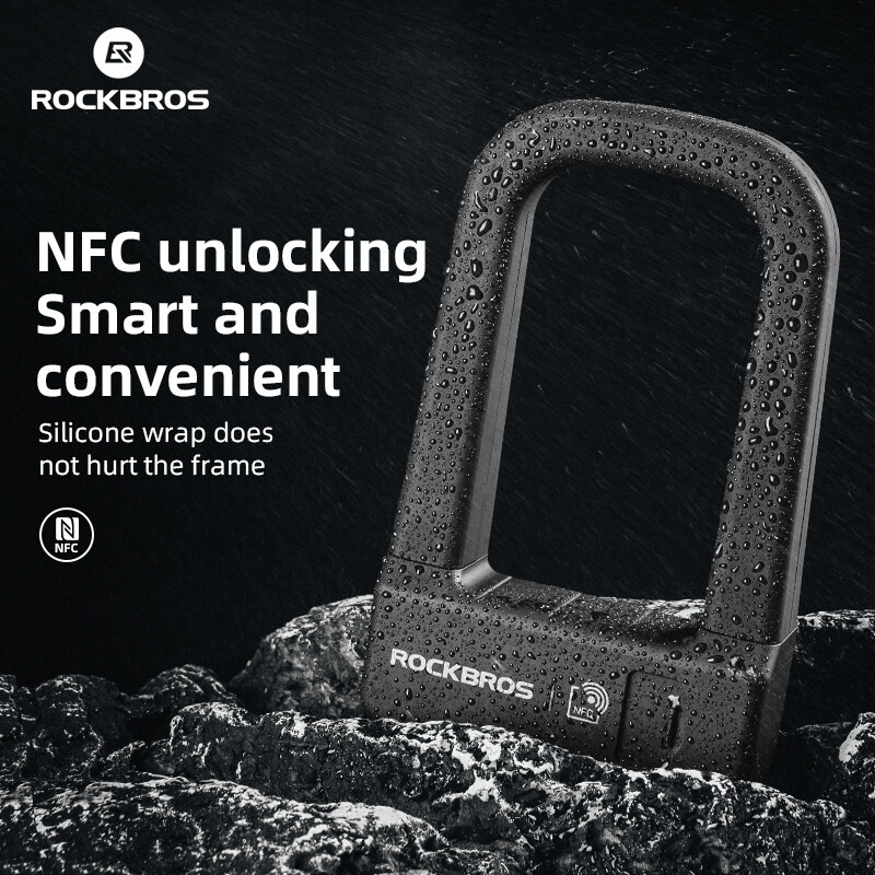 Rockbros Khóa Thông Minh NFC Cho Xe Máy & Đạp, Chống Nước & Chống Trộm