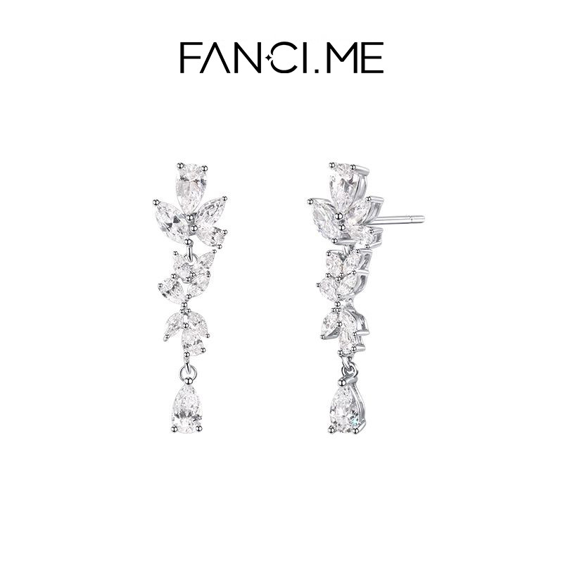 FanciMe Tinh Tế Wisteria Bông Tai Bông Tai Sterling Bạc Tối Giản Phong Cách Sang Trọng Sinh Nhật Ngày Lễ Tình Nhân Quà Tặng Năm Mới Cho Người Phụ Nữ