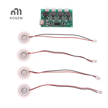 [KOQZM] Máy tạo sương mù và bảng mạch điều khiển 4 tấm phun sương Máy phun sương Tấm phun sương dao động 1 / 5 CÁI DC5V Type-C Máy tạo độ ẩm DIY Kits [mới]
