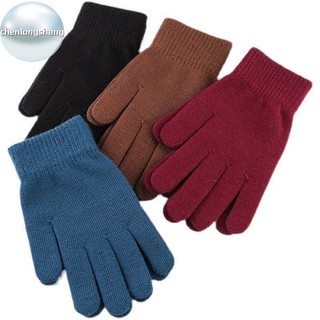 Chenlongshang Mùa Đông Mới Nam Nữ Găng Tay Dệt Kim Cashmere Mùa Thu Tay Ấm Hơn Lớp Lót Full Ngón Găng Tay Trượt Tuyết Cổ Tay Ngắn EN