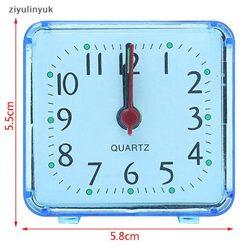 Ziyulinyuk Đồng hồ báo thức học sinh dễ thương Đồng hồ báo thức tương tự Đầu giường vuông Đồng hồ nhỏ gọn Máy tính để bàn Đồng hồ trang trí phòng ngủ sinh viên Đồng hồ báo thức điện tử EN
