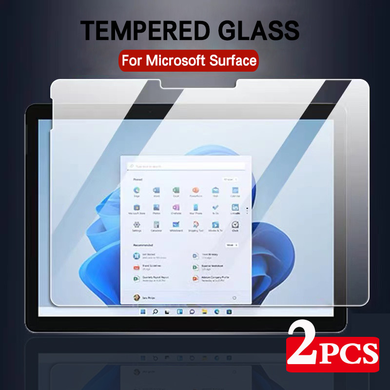 1-2 Chiếc 900D HD Trong Suốt Kính Cường Lực Cho Surface Book Laptop Go GO2 12.4 Pro 7 Plus 11 10 9 8 X 6 5 4 3 2 1 GO4 GO3 10.8 12 13 13.5 15 inch Máy Tính Bảng Chống Trầy Xước Bảo vệ màn hình