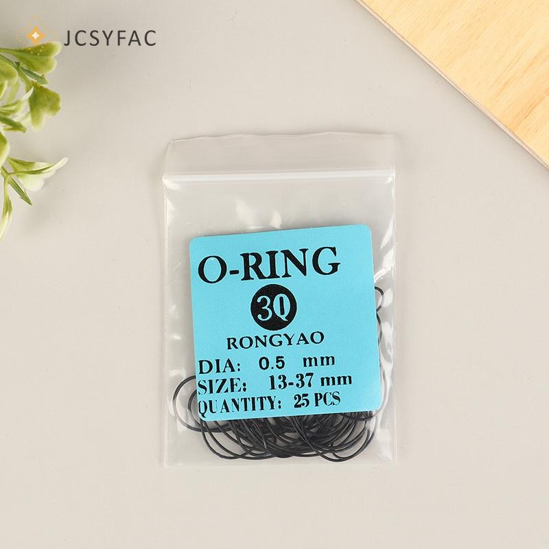 Jcsyfac 1Pack 0.5 / 0.6 / 0.7 / 0.8MM Đồng hồ cao su chống nước Vòng chữ O Mặt sau Vòng đệm Mới