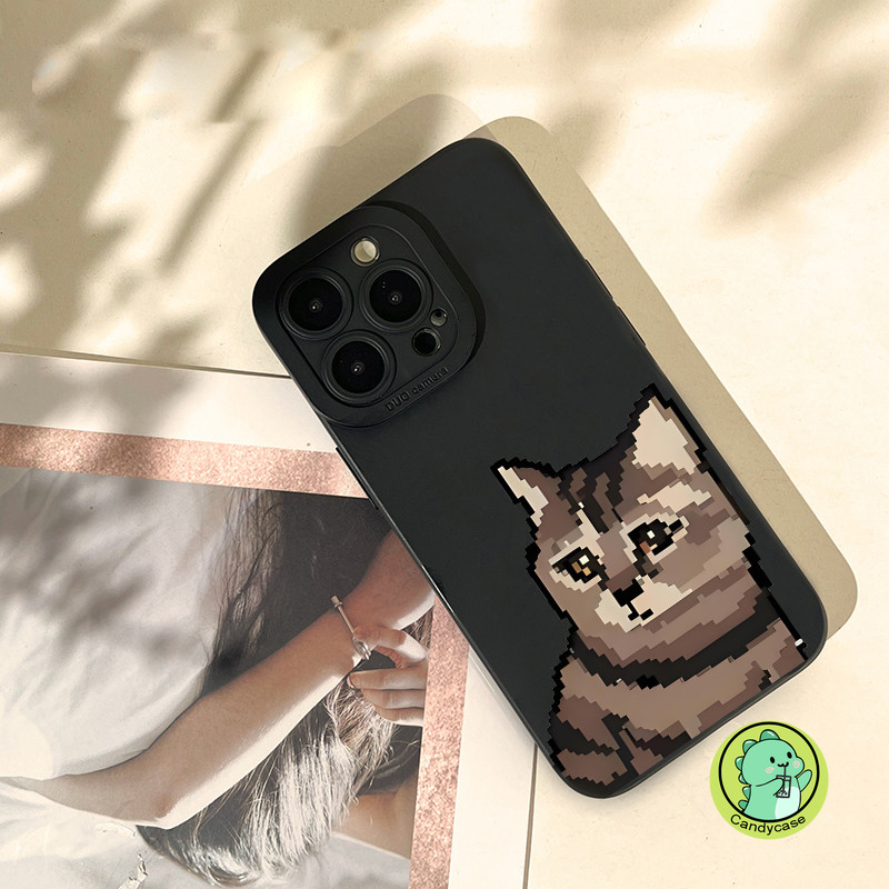 Ốp Điện Thoại Pixel Mèo Meme Ngộ nghĩnh Cho Samsung Galaxy S25 S24 S23 S22 S21 S20 Ultra FE S10 Lite S9 S8 Plus Note 20 Ultra 5G 4G Ốp Lưng Mềm Mờ Hoạt Hình Dễ Thương