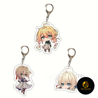 Móc Khóa acrylic Hình Nhân Vật anime violet evergarden Độc Đáo