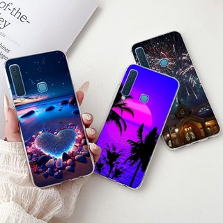 Ốp Điện Thoại Silicon Mềm Cho Samsung Galaxy A9 2018 SM-A920F Ốp Lưng Phong Cách Thoáng Mát Họa Tiết Rồng Hổ SamsungA9 2018