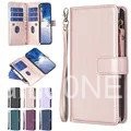 Ốp Điện Thoại Da Lật Từ Tính Cho Samsung Galaxy S25 Plus S24 S23 FE S22 S21 Ultra S20 S10 A16 A56 5G Ví Đựng Thẻ Coque