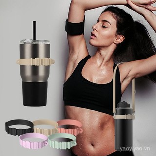 Dây đeo tay cầm cốc silicon có thể điều chỉnh - Hộp đựng co giãn cho cốc trà & cốc trà bong bóng, tay cầm chống trượt